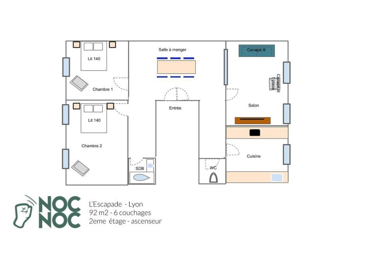 Nocnoc - L'Escapade Apartment ลียง ภายนอก รูปภาพ